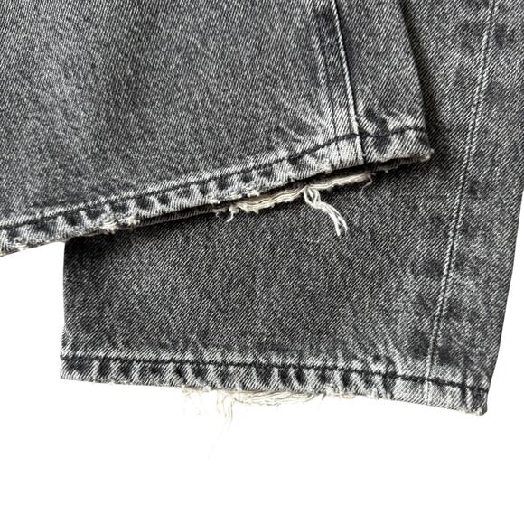 AGOLDE 90's Mid Rise Loose Jean Outline Wash Distressed Gray - Picture 5 of 11